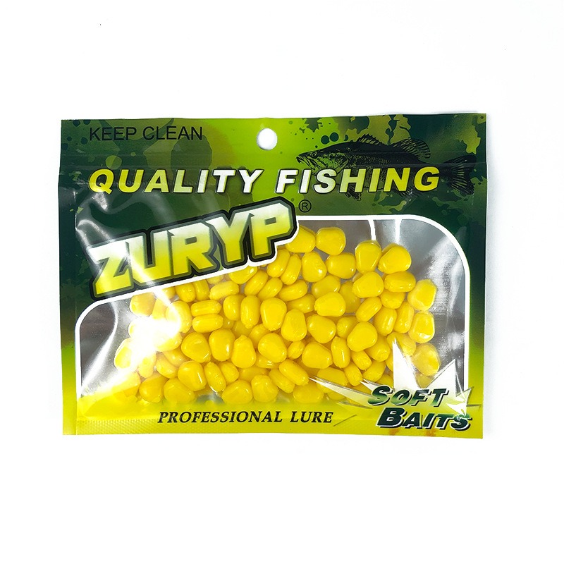 Fishing Lure Topwater - 100 قطعة رائحة الذرة سيليكون الطعم