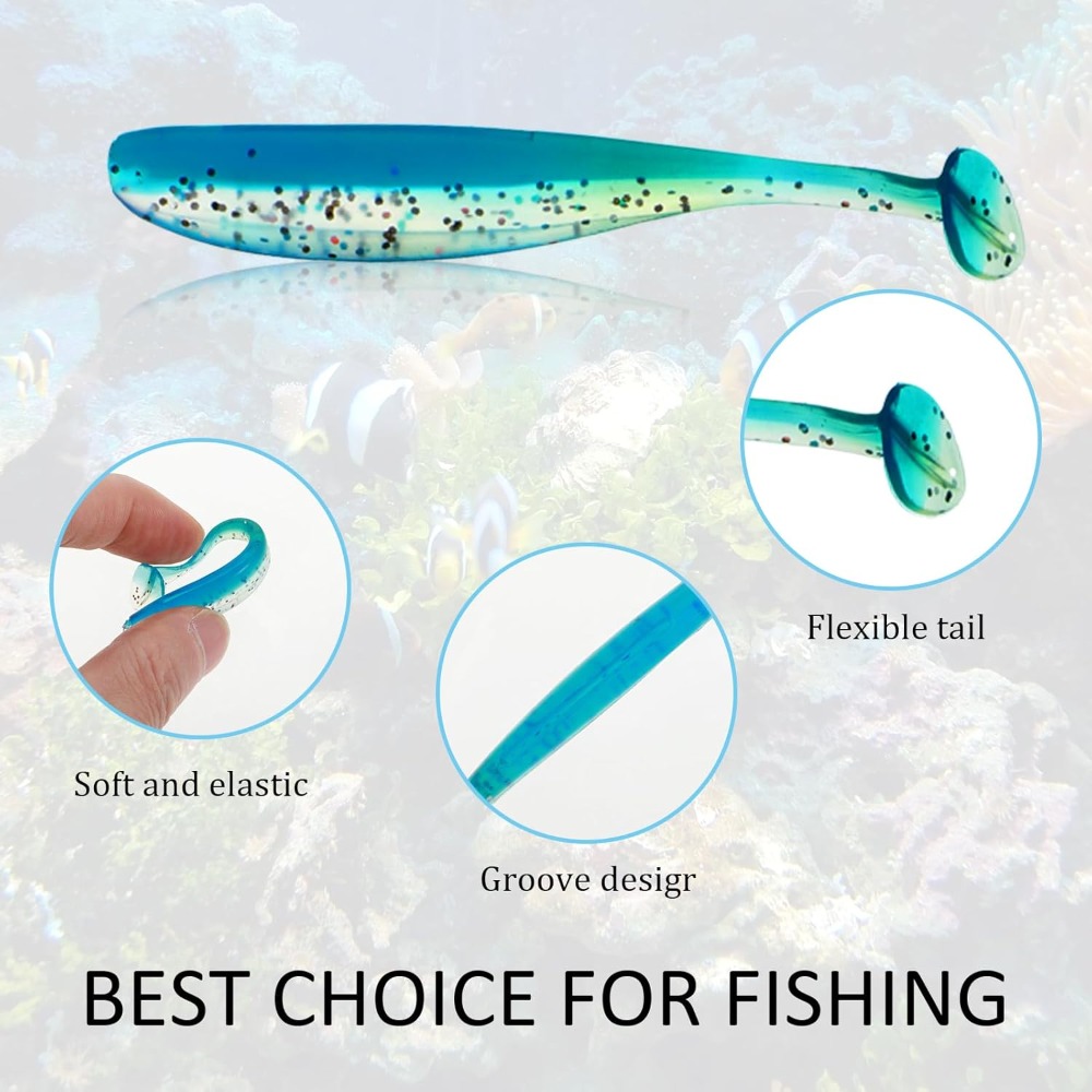 40 قطعة مايكرو لينة الصيد السح - مراجعة Fishing Lure Swimbait وسعره
