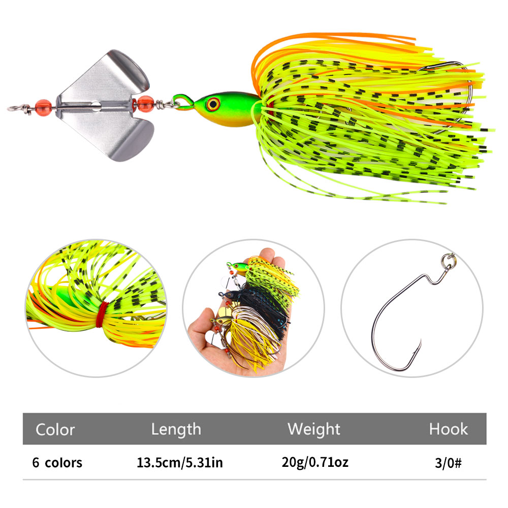 قطعة واحدة 13.5 سم 20 جرام طُع - مراجعة Fishing Lure Blade Bait وسعره